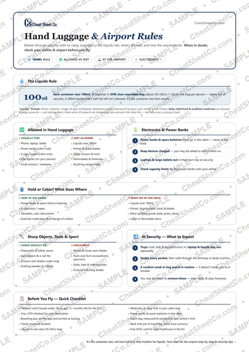 Hand Luggage & Airport Rules preview