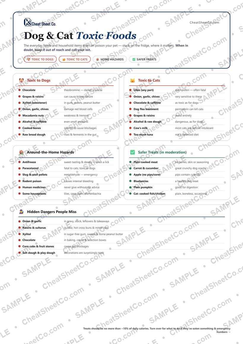 Dog & Cat Toxic Foods preview