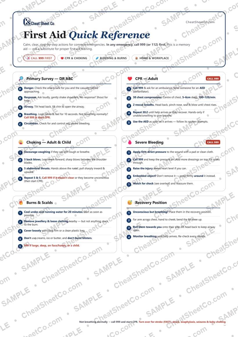 First Aid Quick Reference preview