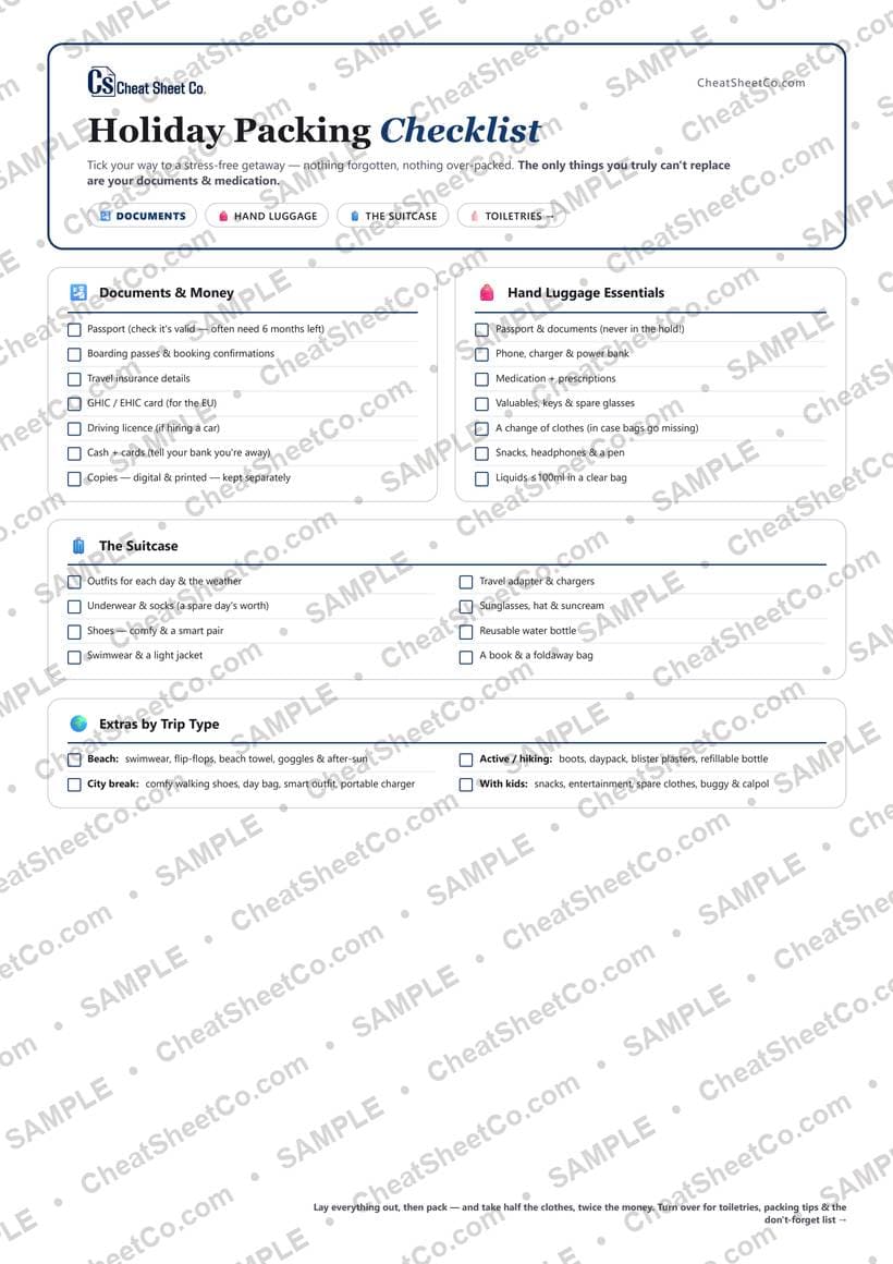 Holiday Packing Checklist preview