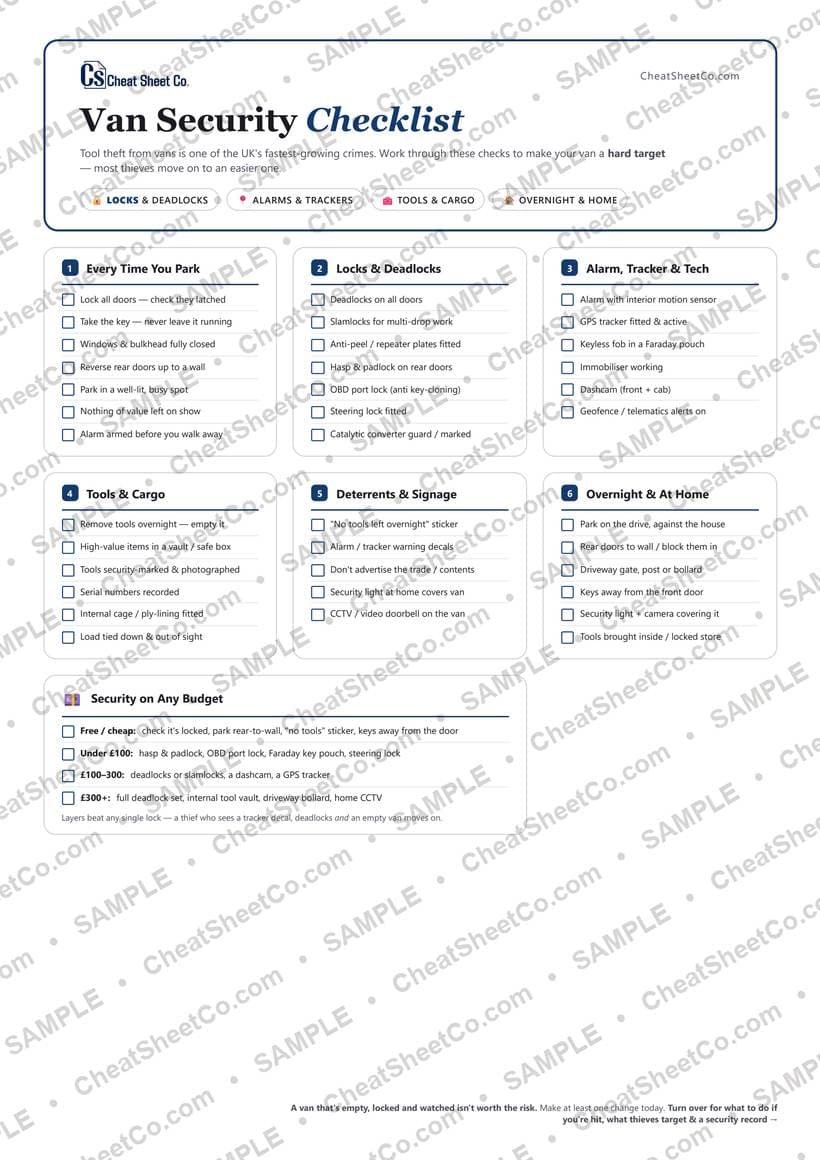 Van Security Checklist preview